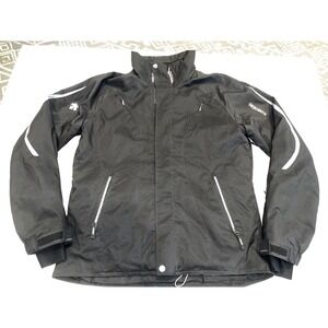 Descente Ski Jacket Black White Accent Waterproof Insulated Men's XL Heat Navi